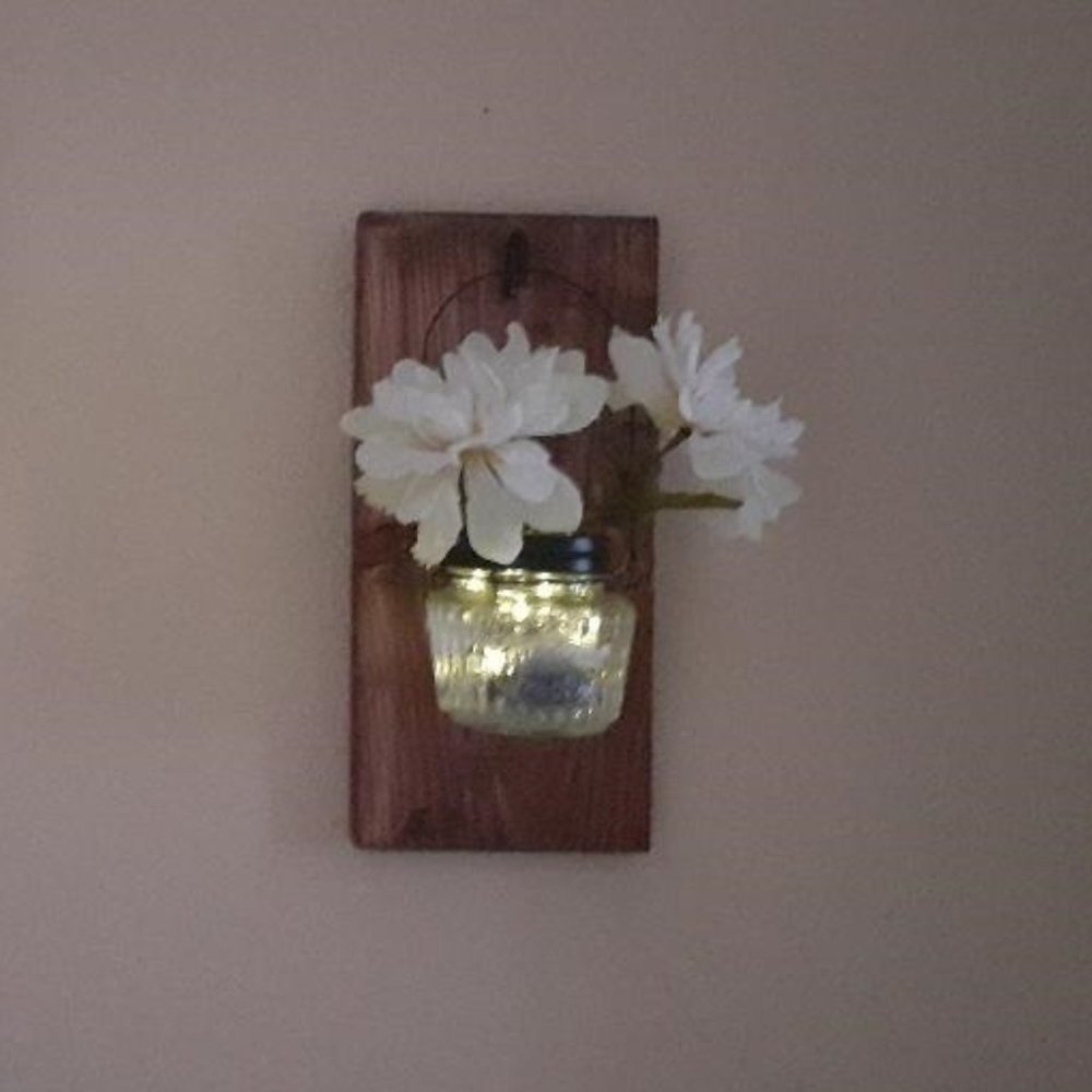 Set of 2 -Sconce embossed with "HomeMade "